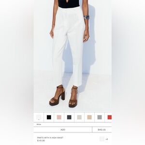 NWT Zara white trouser size xs